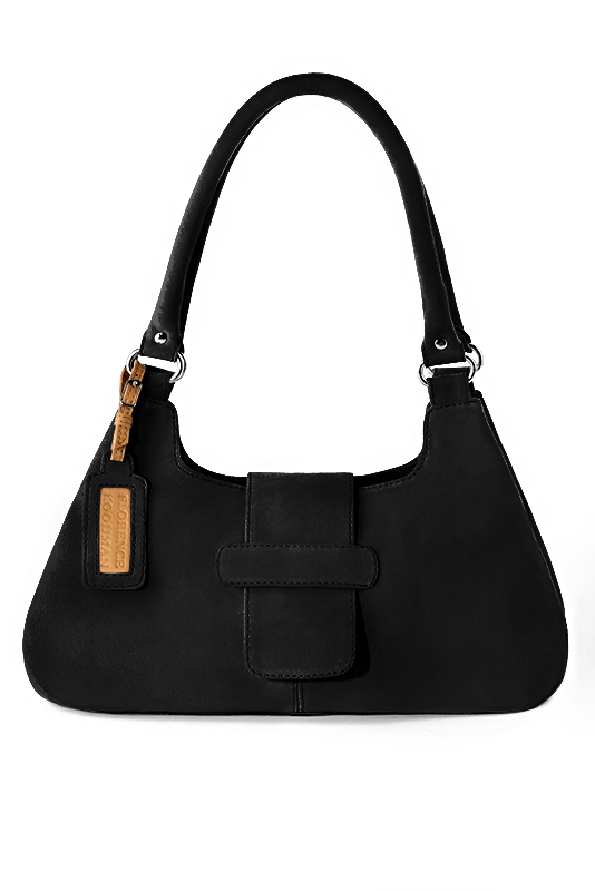 Dress handbag in matt black leather - Top view